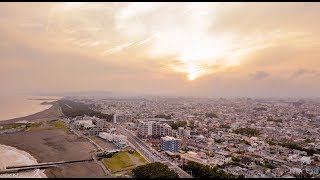 Chigasaki coast line  4K Aerial view [upl. by Tempa]