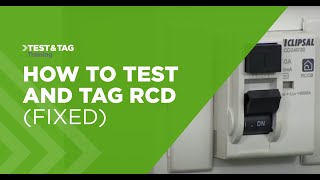 How to Test and Tag RCD Fixed [upl. by Partan736]