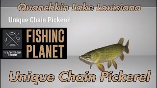 Unique Chain Pickerel  Quanchkin Lake Louisiana  Fishing Planet Guide [upl. by Oirotciv]