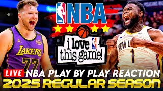 🔴LAKERS vs PELICANS │ 2025 NBA Basketball Game PlayByPlay Reaction amp Scoreboard [upl. by Nilyahs]