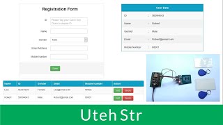 Arduino IDE  NodeMCU V3  MySQL  PHP  NodeMCU V3 with RFID RC522 uses MySQL Database and PHP [upl. by Aninay]