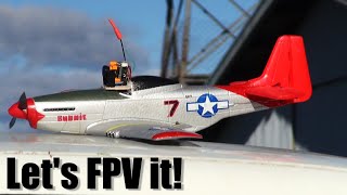 FPVing the Eachine MiniMustang 400mm P51D RC plane [upl. by Heurlin]