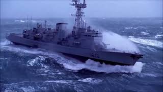 Military ship in extreme storm [upl. by Rock]