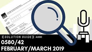 058042 FebruaryMarch 2019 Marking Scheme MS Audio Voiceover [upl. by Leonidas]