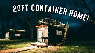 tiny 20FT SHIPPING CONTAINER HOME  Full Airbnb Tour [upl. by Ahsilrak]