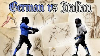 Italian Longsword vs German Longsword  F Malagutti vs Keith Farrell [upl. by Royal]