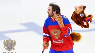 Ovechkin Malkin amp Kuznetsov Prank Mascots Made in Russia [upl. by Vin]