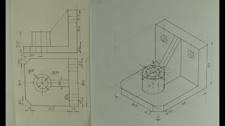 Isometric view  Engineering drawing  Technical drawing [upl. by Ardnaeed942]