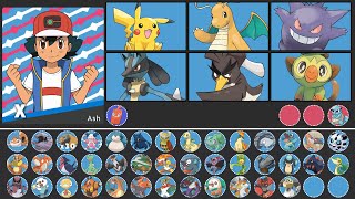 All Ashs Pokemon GEN 1  GEN 8 [upl. by Houser]