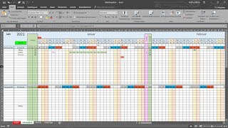 Excel Schichtplan erstellen Teil 1 Datum Vers 2 [upl. by Bravar627]