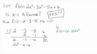 The Factor Theorem and The Remainder Theorem [upl. by Whallon]