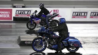 Crazy Harley vs Sportbikes  drag racing [upl. by Collette61]