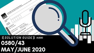 058043 MayJune 2020 Marking Scheme MS Audio Voiceover [upl. by Esereht]