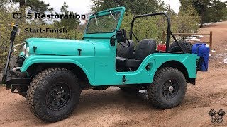 1965 Jeep CJ5 Restoration Full Video [upl. by Nahtonoj]