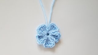 How to Crochet a FLOWER  Absolute Beginners Tutorial [upl. by Dovev166]