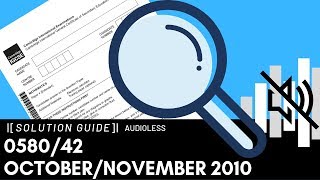 058042 OctoberNovember 2010 Marking Scheme MS [upl. by Yespmed]