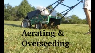 Aerating amp Overseeding a Lawn  How To [upl. by Ecertap162]