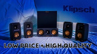 BEST BUDGET WIRED 51 HOME THEATER SPEAKERS  Klipsch Reference Theater Pack Unboxing amp Review [upl. by Worrell]