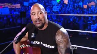 WWE Raw The Rock Concert VS John Cena Rap 31212 HD [upl. by Ahsehyt]