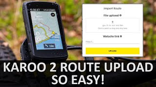 Hammerhead Karoo 2 Unique Way to import Routes As Easy As 123 [upl. by Anirak]