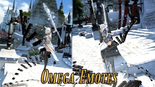 FFXIV Omega Statue Emotes  Simulation F amp M [upl. by Annaliese]