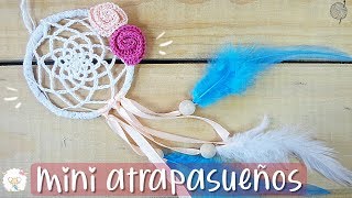 Mini atrapasueños a crochet para auto [upl. by Kenn]