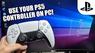 How to Connect a PS5 Controller to Your PC EASY  SCG [upl. by Elleuqar]