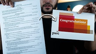 The Resume That Got Me Into PwC Consulting Resume Tips [upl. by Andrej]