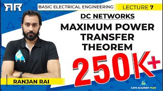 Basic Electrical Engineering  Module 1  Maximum Power Transfer Theorem Lecture 07 [upl. by Cyril]