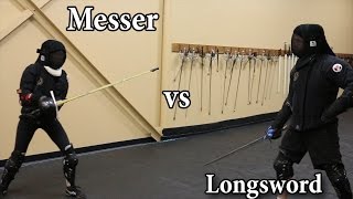 Messer vs Longsword w Commentary  Sparring Showcase [upl. by Colas]