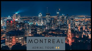 Downtown Montreal  4K AERIAL DRONE SKYLINE TOUR [upl. by Akeihsat]