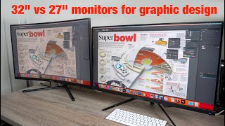 27 vs 32 inch 4K Monitors Guide for Digital Artists amp Graphic Designers [upl. by Ronald584]