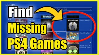 How to Find Missing or Deleted Game in PS4 Library Best Tutorial [upl. by Kidd]