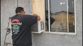 How to install window AC on a sliding window DIY [upl. by Attah]