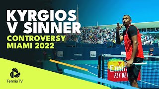 Kyrgios vs Sinner Controversy  Miami Open 2022 [upl. by Adihahs175]