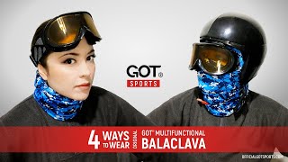 4 Ways to Wear GOT® Sports Multifunctional Balaclava [upl. by Lig53]