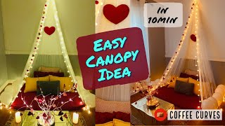 DIY Canopy Idea  Easy Valentines Day Decoration Ideas [upl. by Gruber394]