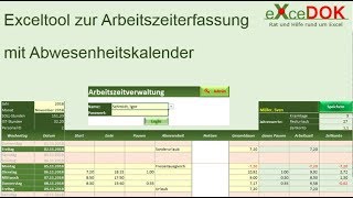 Automatisierte Arbeitszeiterfassung in Excel [upl. by Leribag688]