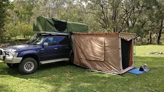 Homemade DIY Ute Truck canopy camper with buit in rooftop tent [upl. by Nelav332]