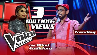 Harith Wijeratne  Hemin Sare Piya Wida හෙමින් සෑරේ  Blind Auditions  The Voice Sri Lanka [upl. by Newberry]