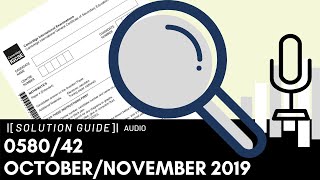 058042 OctoberNovember 2019 Marking Scheme MS Audio Voiceover [upl. by Thrasher]