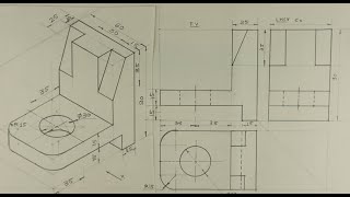 Orthographic Projection  Engineering drawing  Technical drawing [upl. by Jere]