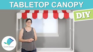 DIY Tabletop Canopy Tent  PVC Pipe Carnival Booth amp Lemonade Stand [upl. by Ayirp]