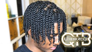 QTHEBRAIDER HOW TO Double Strand Twist Male Edition [upl. by Shenan982]