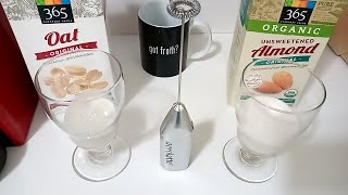 Oat Milk vs Almond Milk part 2 Frothing Test [upl. by Mackoff996]