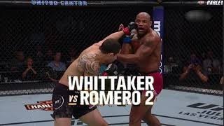 Robert Whittaker breaks Yoel Romeros Orbital They go to War in Round 3 [upl. by Idou]