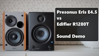 Edifier R1280T vs Presonus Eris E45  Sound Demo [upl. by Asereht]