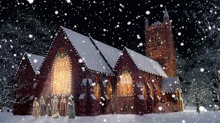 Christmas Eve Ambience  Relaxing Christmas Church and Falling Snow Sounds [upl. by Aipmylo]