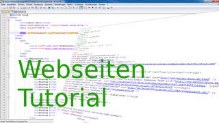 Tutorial Webseiten erstellen 1 Einführung Html Grundlagen [upl. by Cleodell]