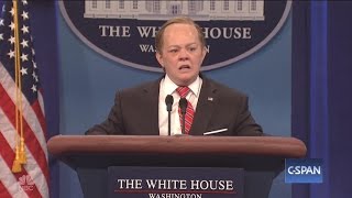 Melissa McCarthy plays Sean Spicer on quotSaturday Night Livequot [upl. by Kincaid]